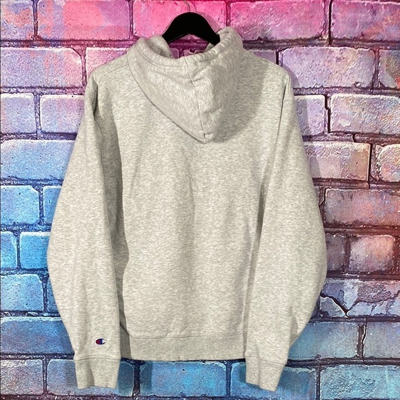 Champion Gray Hoodie Size Medium Casual Pullover - Picture 3 of 8